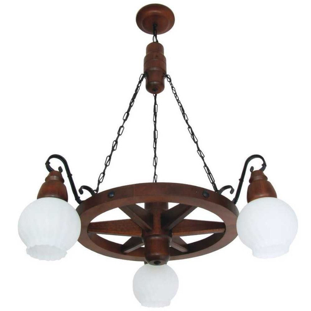 Lustre Luminárias Müller Roda de Carroça 603E