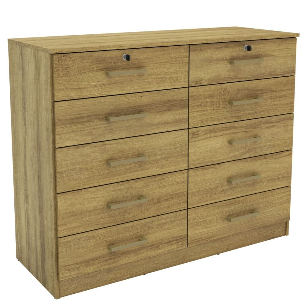 Cômoda Mademovel 2338.0003 10 Gavetas com Chave 95x118x45cm - MEL