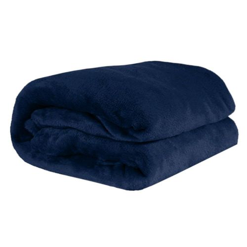 Cobertor/Manta Soft Mantinali Textil 220x240cm - AZUL MARINHO